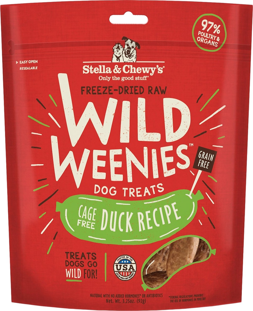 852301008144 3.25 Oz Dog Freeze Dried Weenie Duck Treats