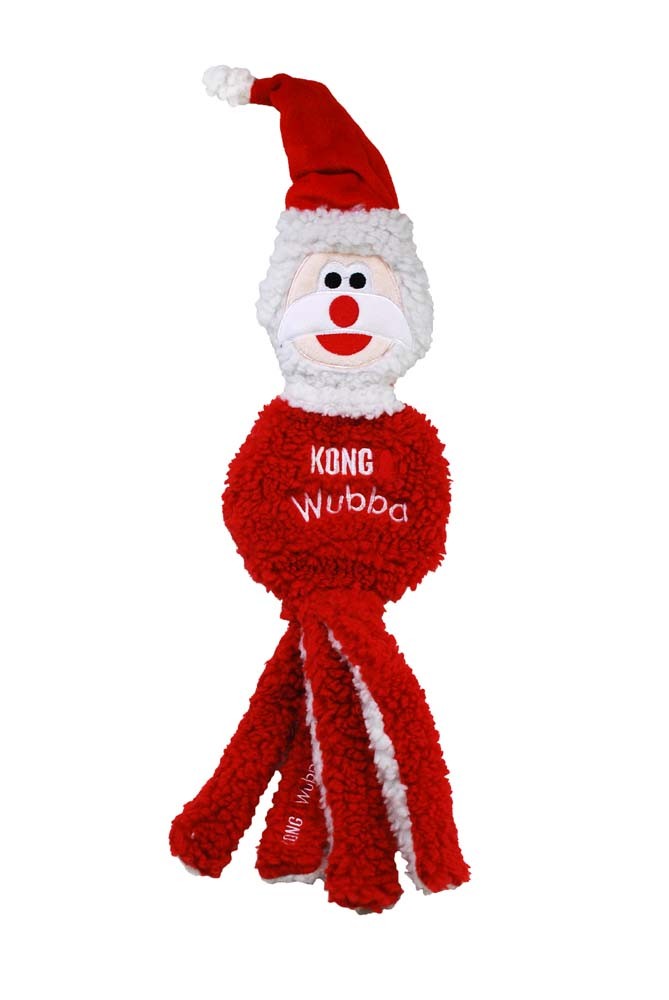 035585170930 Holiday Wubba Flatz Santa Dog Toys - Large