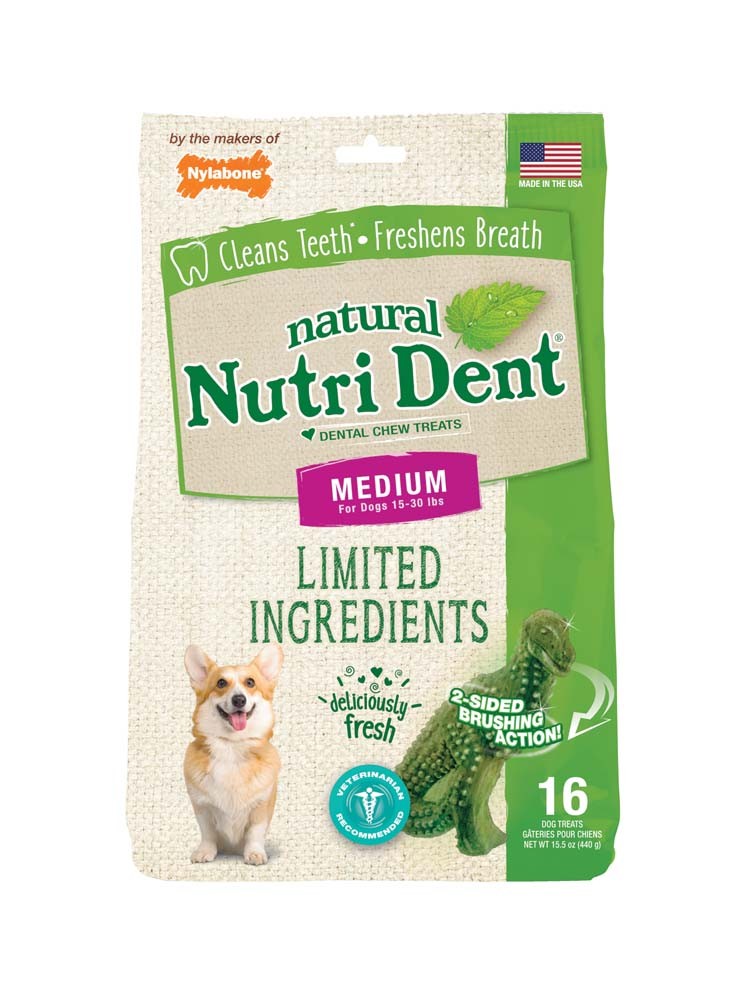 018214842897 Nutrident Fresh Breath T-rex Dental Chew Treat With Medium - 16 Count