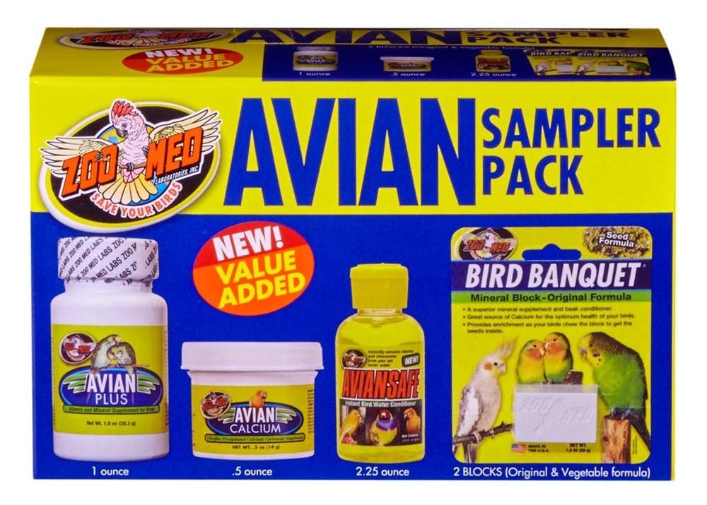 Zoo Med 097612140101 Avian Bird - Vitamins & Supplements Sampler Pack