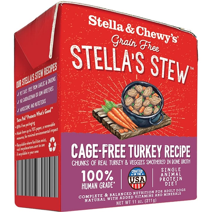 Stella & Chewy's Cage-Free Turkey Recipe Dog Food, 11 oz, 100% Human-Grade