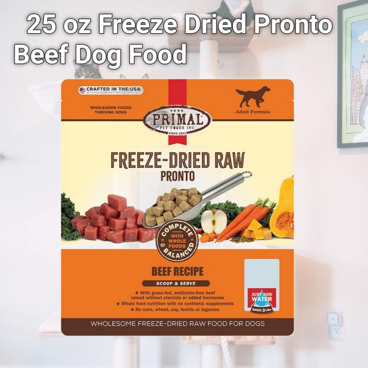 Picture of Primal Pet Food 810076941530 25 oz Freeze Dried Pronto Beef Dog Food