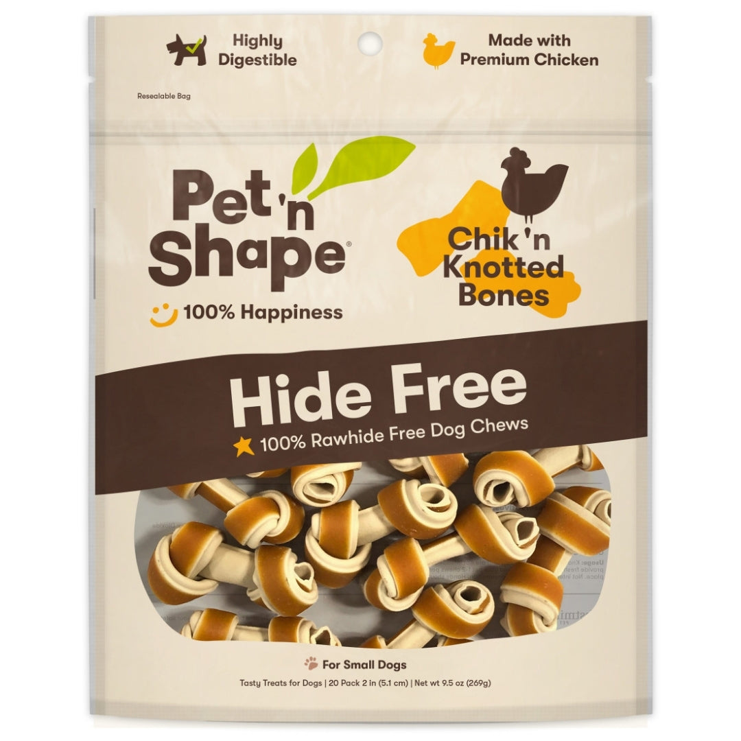 UPC 032657301056 Pet n Shape Hide Free Chik n Knot Bones 20 Count 9.5
