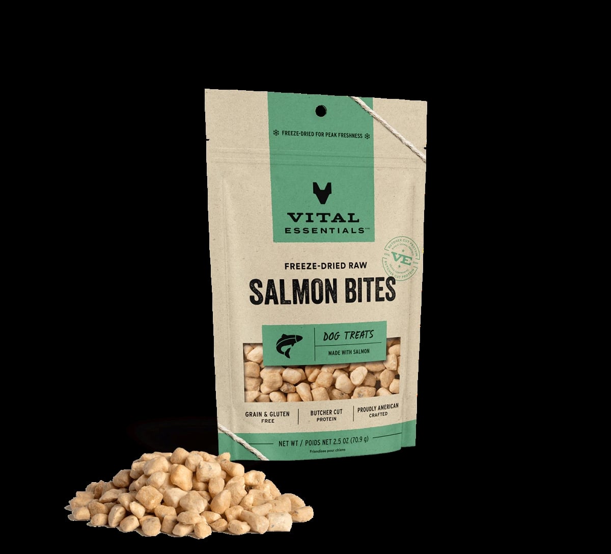 840199684151 2.5 oz Freeze Dried Dog Treat - Bites Salmon