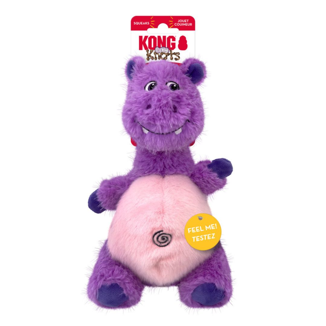 35585505343 Knots Belly Dog Toy, Hippo - Medium & Large