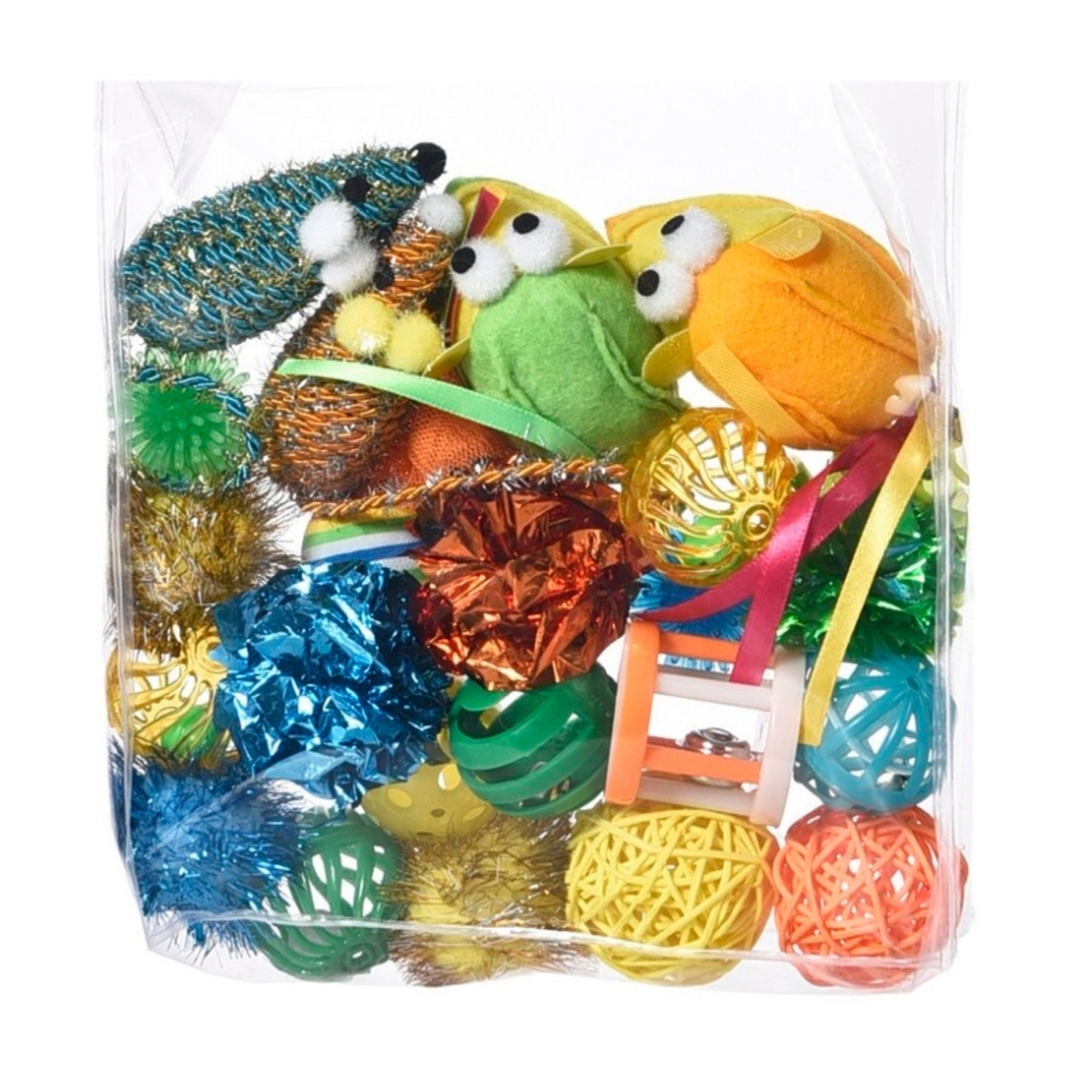 810162077150 Cat Toys Value Pack - Assorted Color - Pack of 24