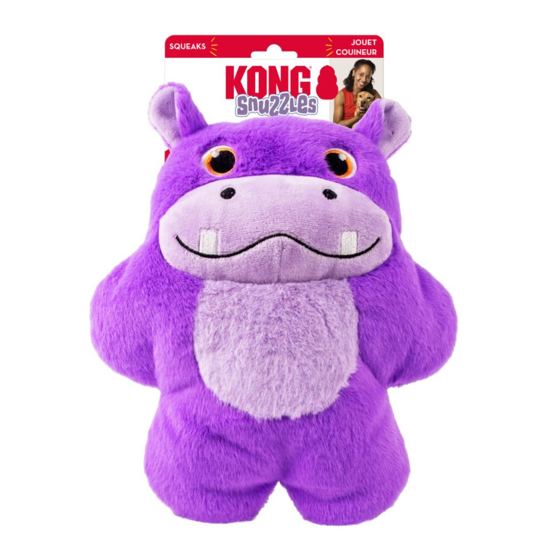35585506654 Snuzzles Hippo Dog Toy, Purple - Extra Large