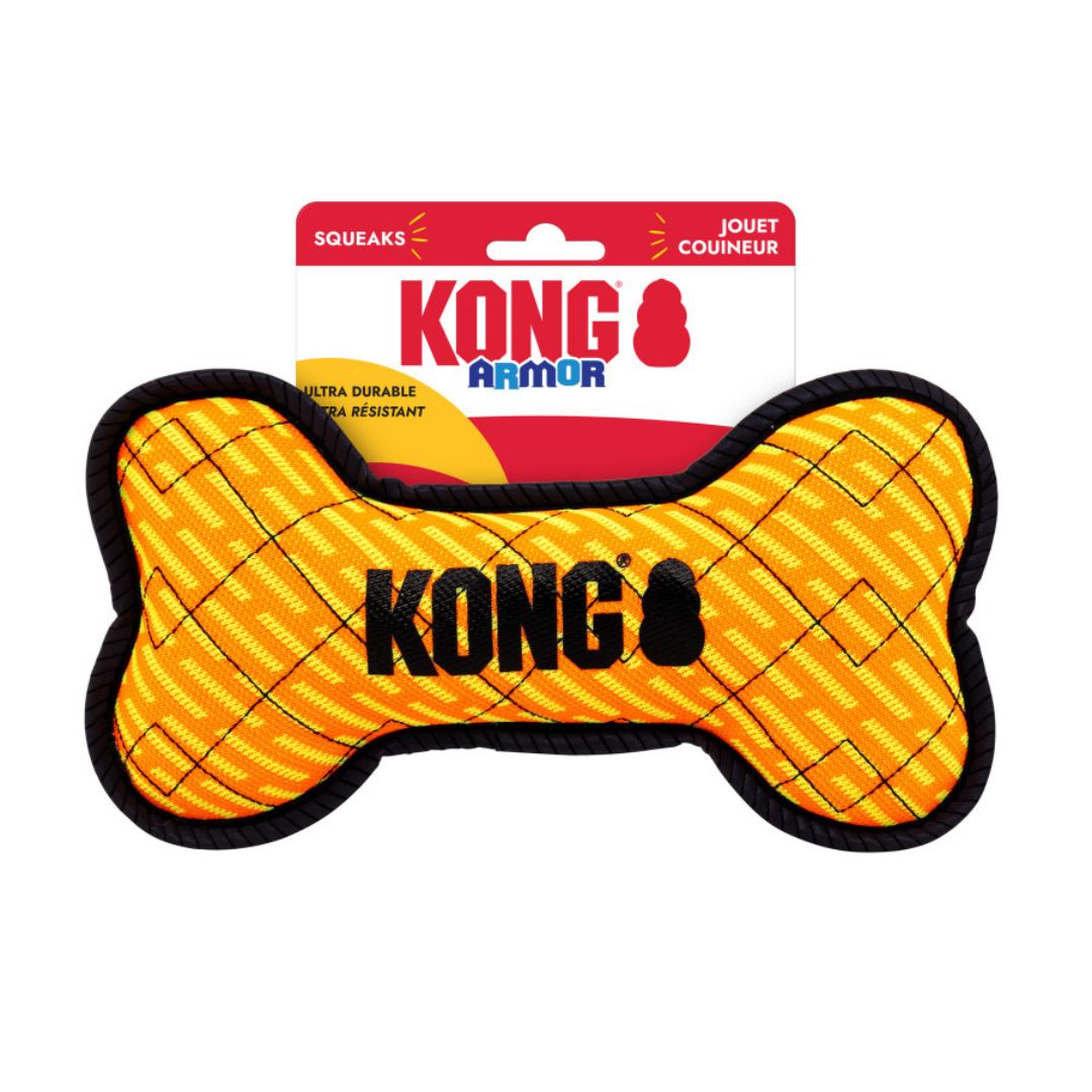 35585533117 Armor Bone Dog Toy, Assorted Color - Medium