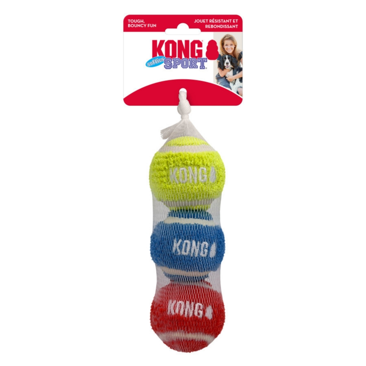 35585529103 Sport Softies Balls Dog Toy, Assorted Color - Medium - Pack of 3