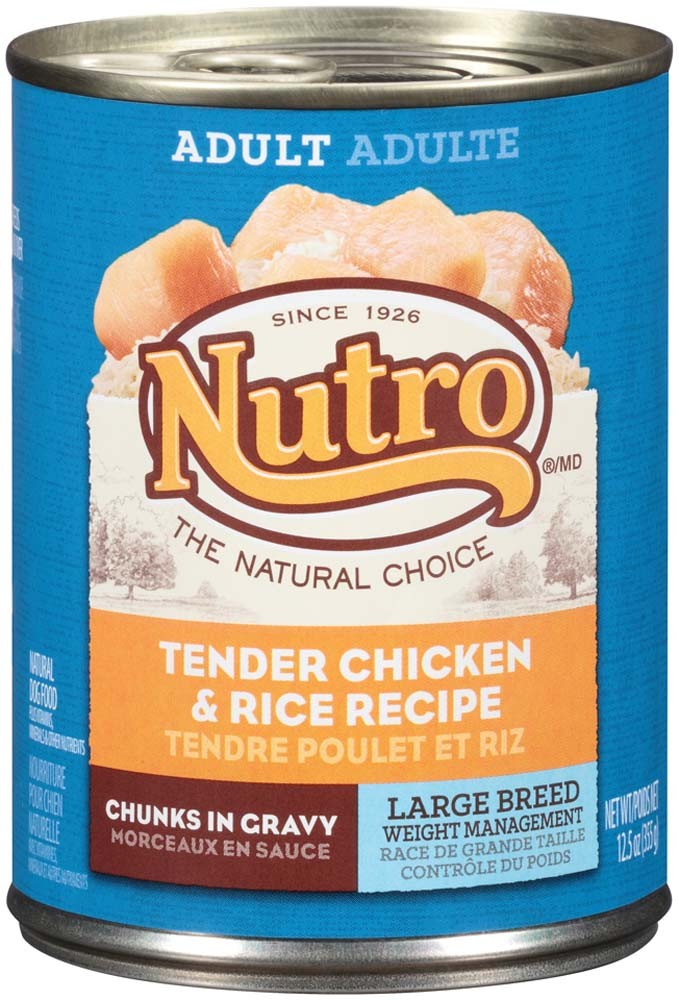 Nutro Products 79105115810 12.5 Oz Weight Management Tender Chicken & Rice Large Breed Can