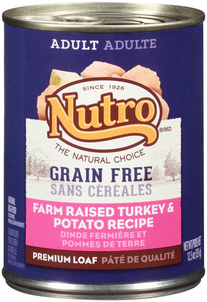 Nutro Products 79105115919 12.5 Oz Grain Free Farm Raised Turkey & Potato Recipe Can Dog Food