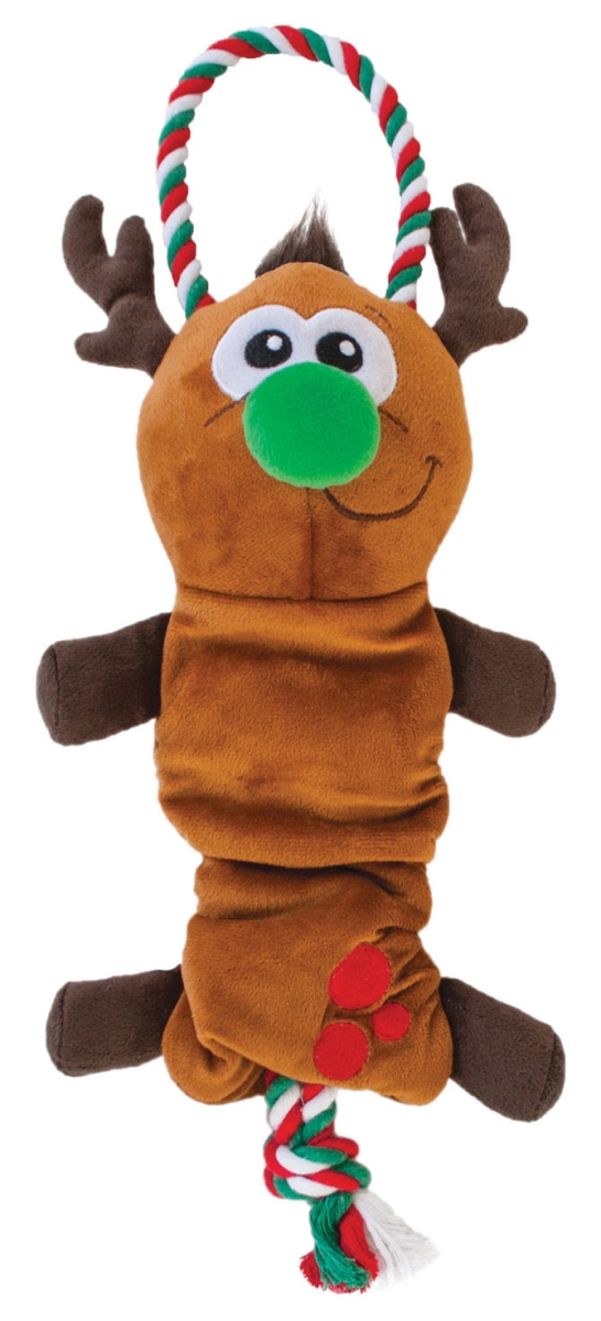 700603675420 Reindeer Yankiez Holiday Tug-o-war Dog Toy