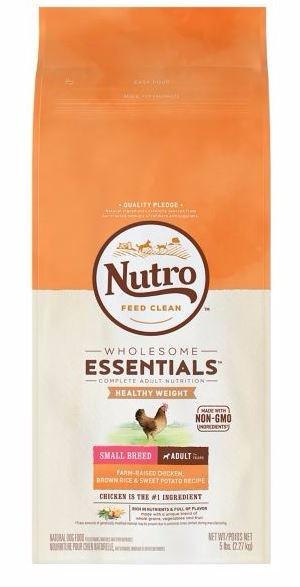79105122184 Wholesome Essentials Healthy Weight Chicken Brown Rice & Sweet Small Breed