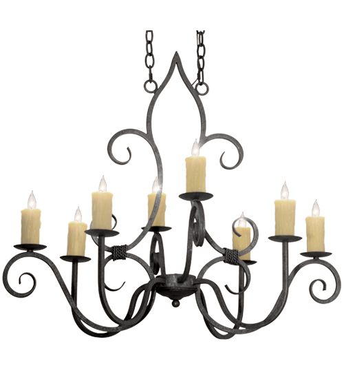 01.0731.36.oval 8 Light Clifton Chandelier - Pewter