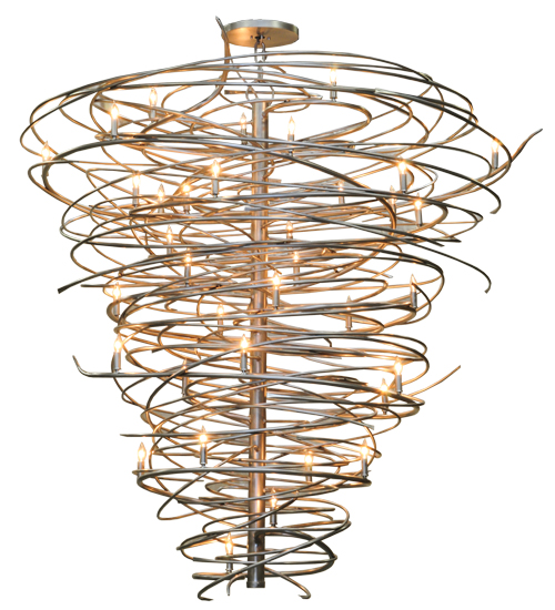 01.0995.72.cone 36 Light Cyclone Chandelier - Pewter