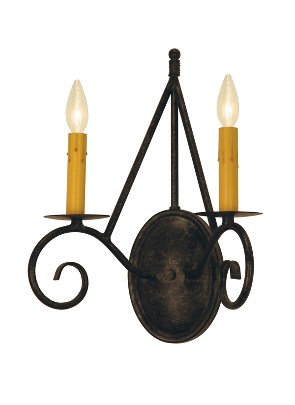 751116.2 15 x 12 in. Estrella 2 Light Wall Sconce, Smoke 751116.2 15 x 12 in. Estrella 2 Light Wall Sconce, Smoke