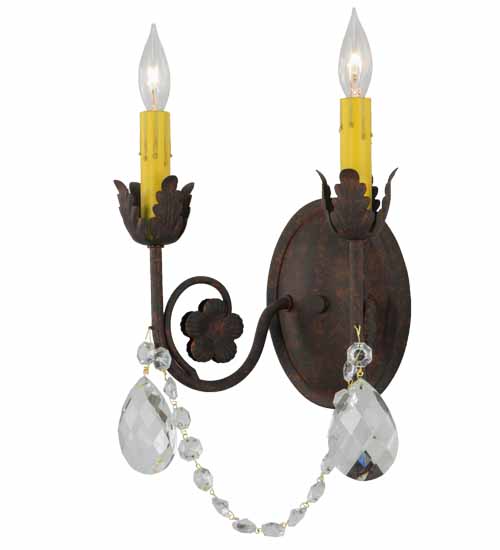 75806.2.X 15 x 13 in. Antonia 2 Light Wall Sconce, Rusty Nail 75806.2.X 15 x 13 in. Antonia 2 Light Wall Sconce, Rusty Nail