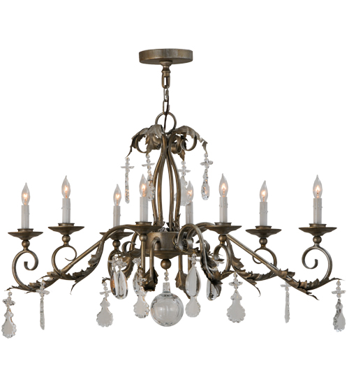 87636.42.x.1tr 19 X 15 X 42 In. Windsor 8 Bulb Chandeliers, Antique Silver