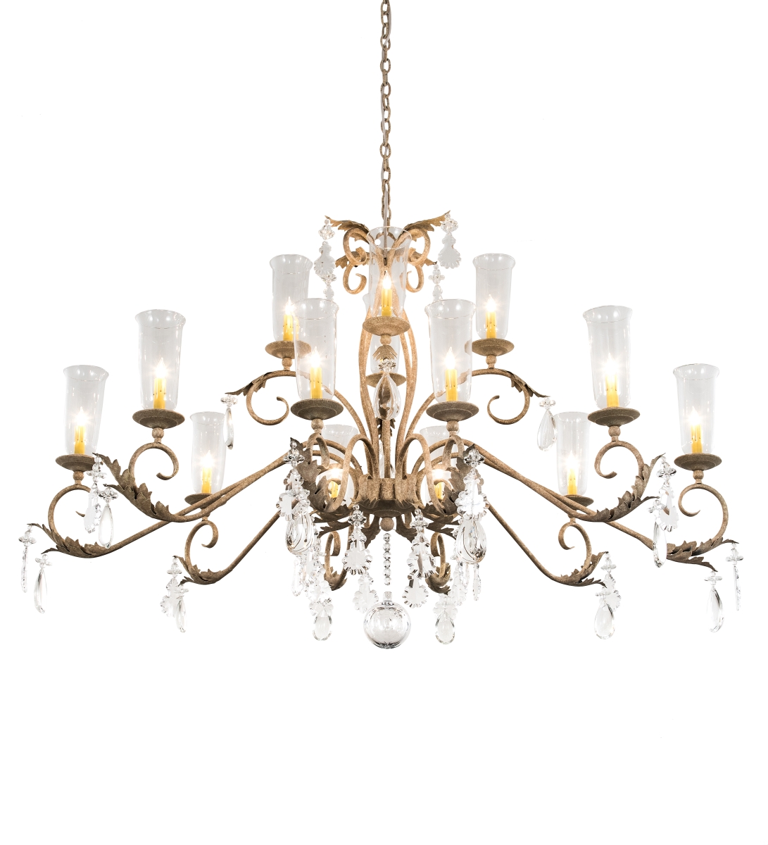 87636.60.013t.x 116 X 62 In. Windsor 14 Bulb Chandelier, Tuscan Ivory