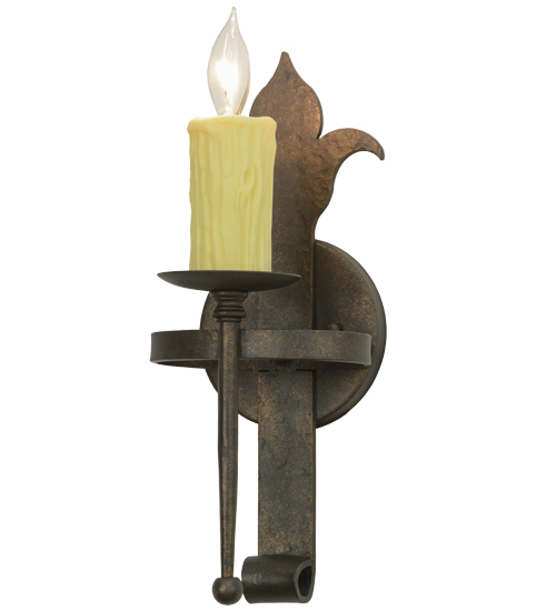 04.1109.1.gt 14 X 6 In. Marthe Calandra 1 Bulb Wall Sconces, Gilded Tobacco