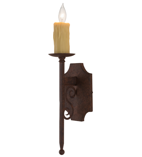 04.1116.1.17h.mod 17 X 5 In. Toscano 1 Bulb Wall Sconces, Rusty Nail