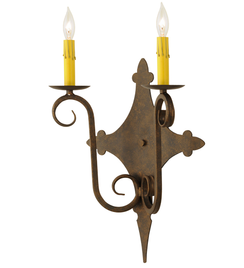 04.1127.2.gt 18 X 13 In. Angelique 2 Bulb Wall Sconces, Gilded Tobacco