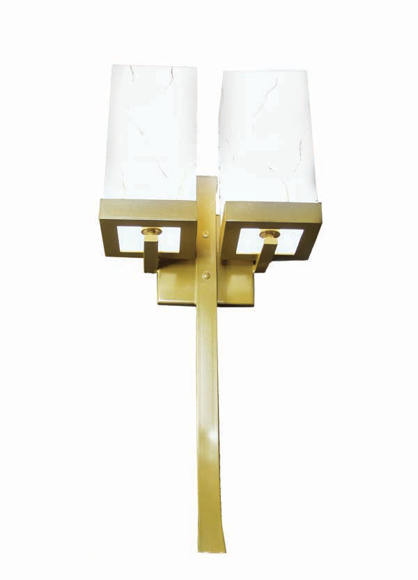 04.1135.2 32 X 14 In. Laguna 2 Bulb Wall Sconce, Buttered Brass