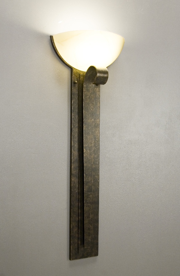 04.1266.12 35 X 5 In. Salome 1 Bulb Wall Sconce, Gilded Tobacco