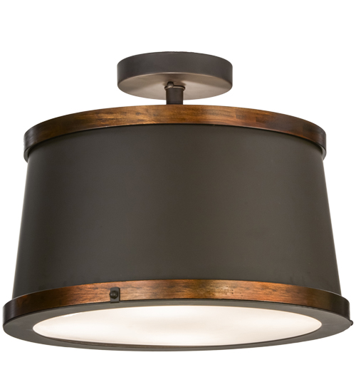 202186-11 10 X 18 In. Cilindro Reel Semi-flush Ceiling Mounts, Oil Rubbed Bronze - 4 Bulbs