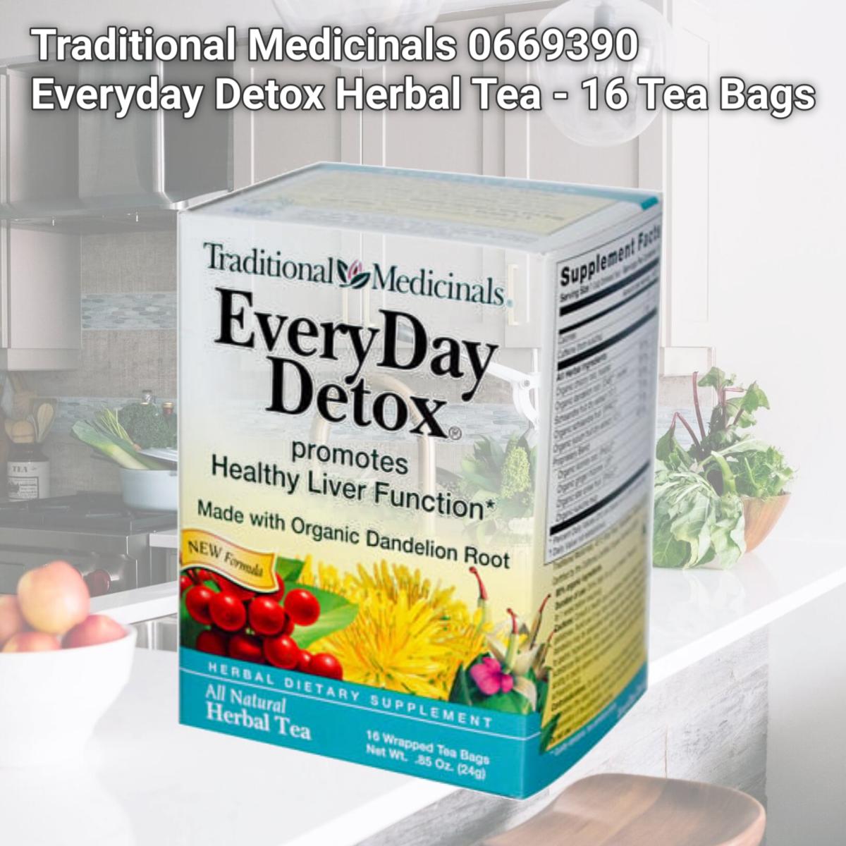 Picture of Traditional Medicinals 0669390 Everyday Detox Herbal Tea - 16 Tea Bags