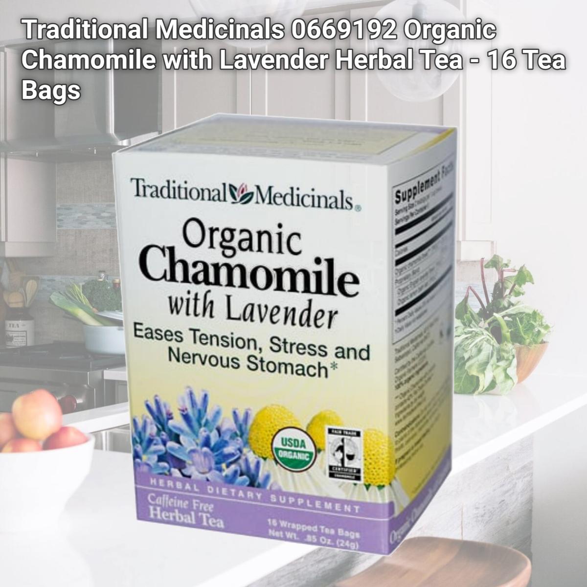 Picture of Traditional Medicinals 0669192 Organic Chamomile with Lavender Herbal Tea - 16 Tea Bags