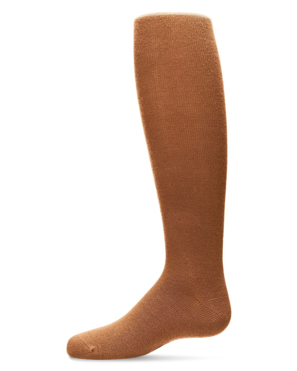 MK-301-20150-10 Girls Cotton Sweater Tights, Toffee - Size 10