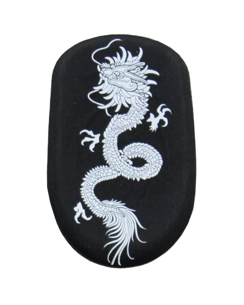 NG-501D-00001-OS Natori Dragon Print Heel Cushion, Black - One size