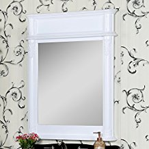 Wall Mirror, White - 27.6 In.