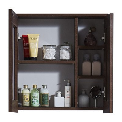In3500-17m-br Medicine Cabinet In Brown Elm Wood Texture