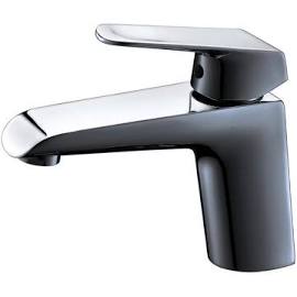 6.8 In. Single Hole & Handle Bathroom Basin Faucet, Black & Chrome Finish