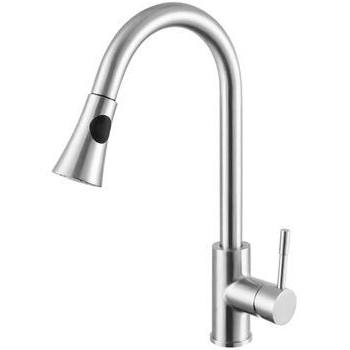 F-k751qy1-ch 16.7 In. Single Handle Pull Out Kitchen Faucet, Chrome