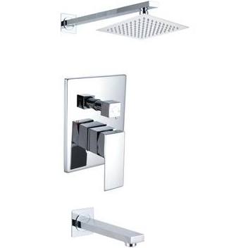 Volume Control Tub And Shower Faucet With Diverter, Chrome