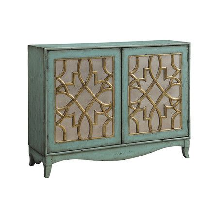 Ac1825-40-gr 40 In. Rustic Style Accent Cabinet With Two Style Doors In Grey With A Touch Of Brown