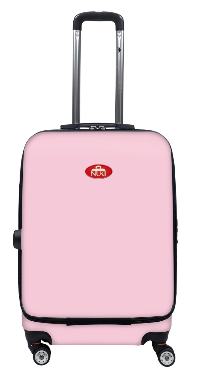 009020 Front Accessible Luggage Lightweight Spinner, Pink - 20 In.