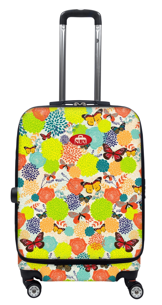 012020 Front Accessible Luggage Lightweight Spinner, Butterfly Bloom - 20 In.