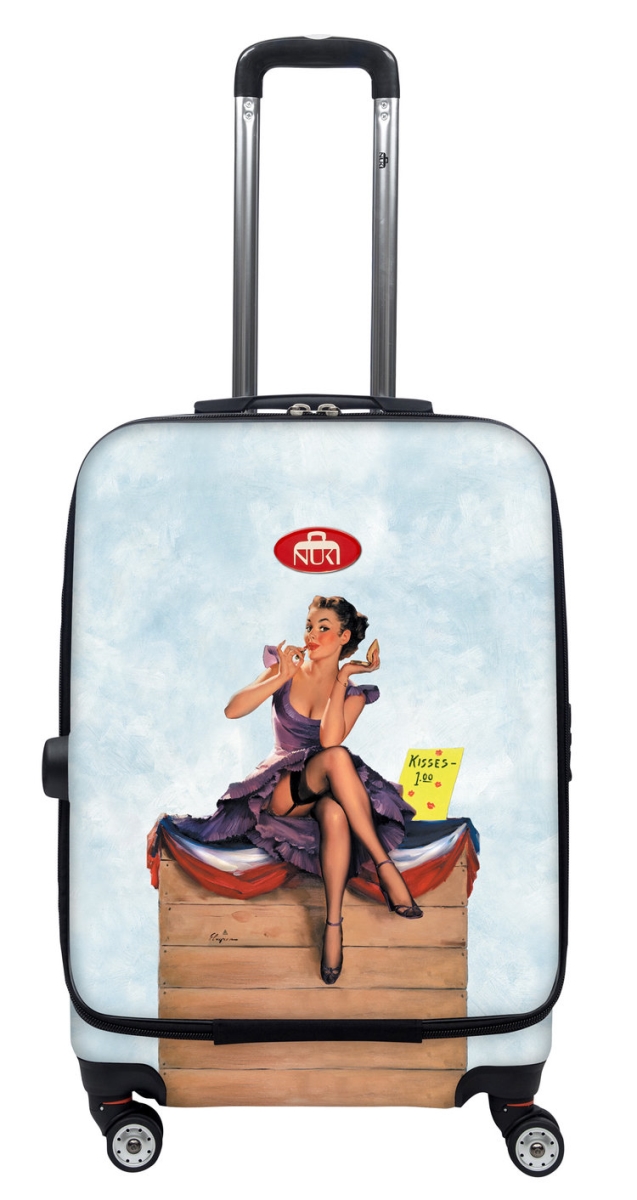014020 Front Accessible Luggage Lightweight Spinner, Pin Up - 20 In.