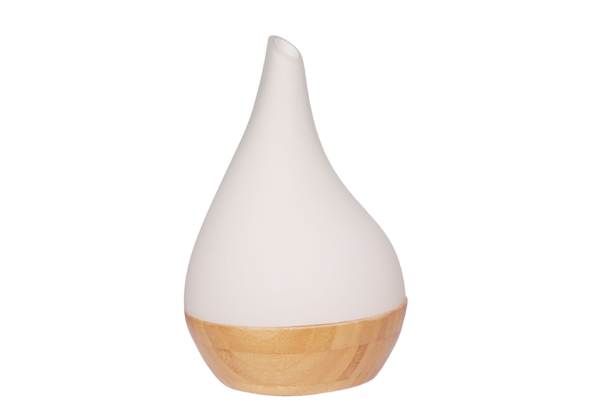 75101 Aromatherapy Bamboo Base With Glass Top Essential Oil Diffuser