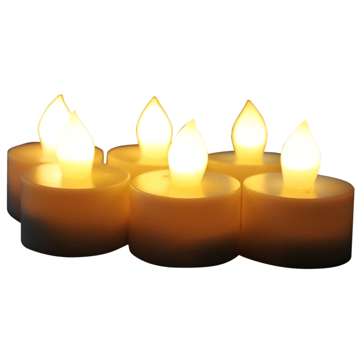 Indoor & Outdoor Flameless Led Tealight Candles With 4 Or 8 Hour Timer - Set Of 6