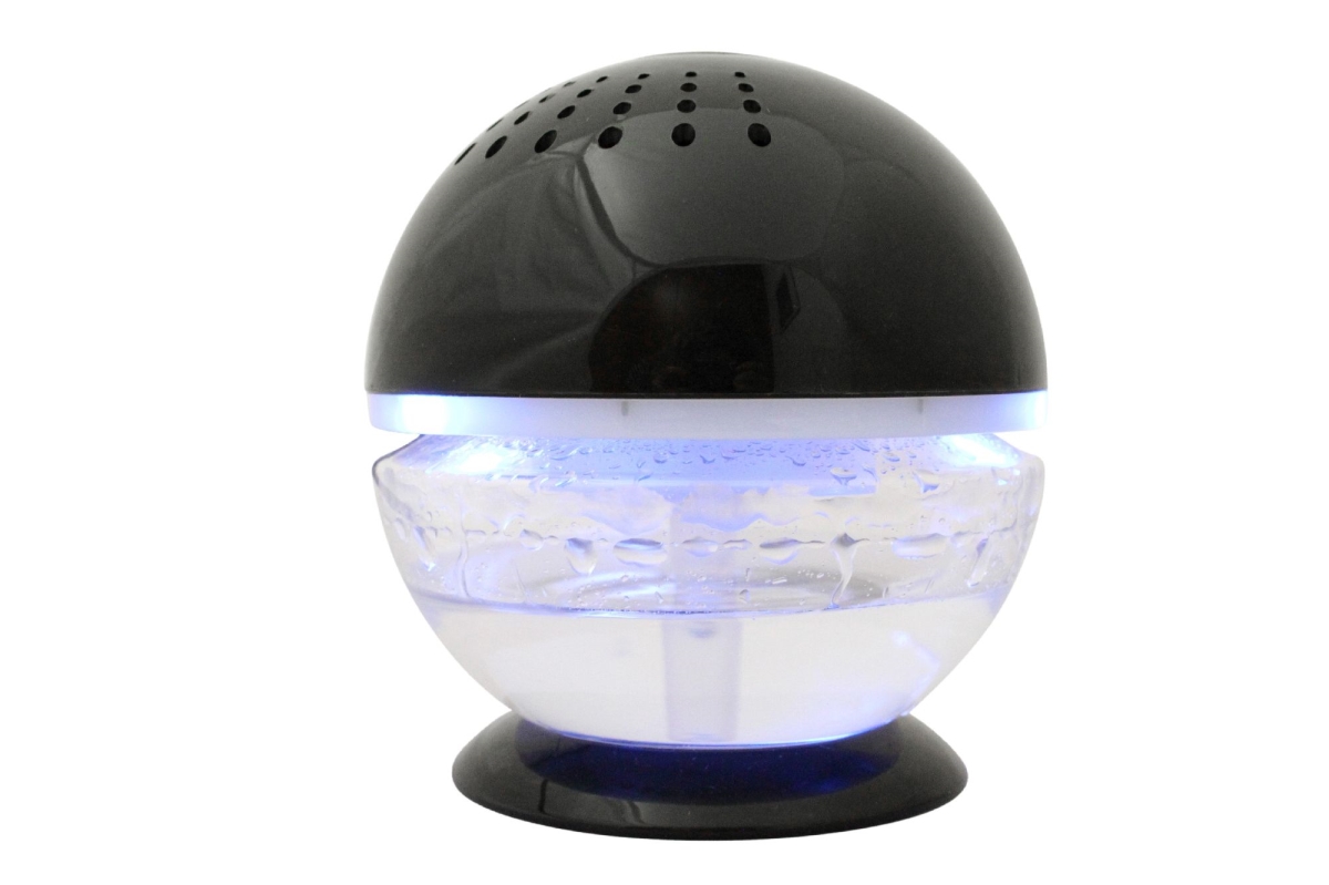 75518-black Little Squirt- Glowing Water Air Washer & Revitalizer With 10ml Lavender Oil, Black