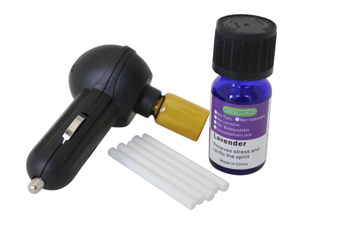 75203-black Car Scenter Aromatherapy Electric Diffuser Air Freshener With Lavender Aroma Oil