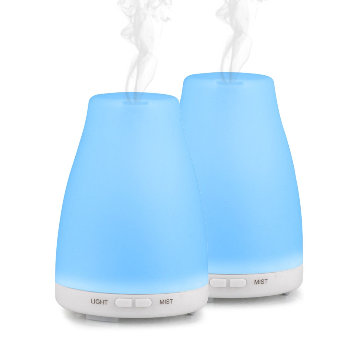 75008-2pk 2 Units Aromatherapy Essential Oil Diffuser, Aroma Diffuser With Led