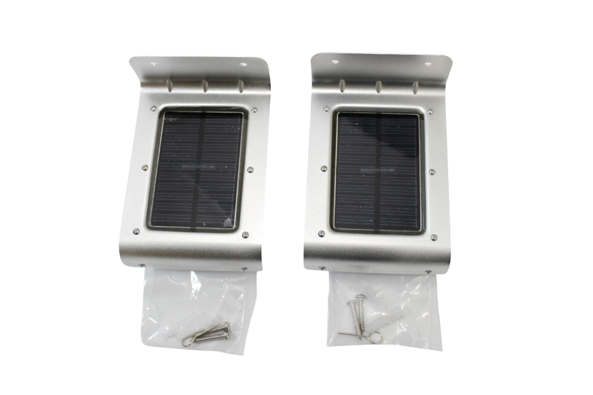 86332-2pack Ecogecko Weatherproof 16 Bright Led Wireless Solar Powered Motion Sensor Light - Pack Of 2