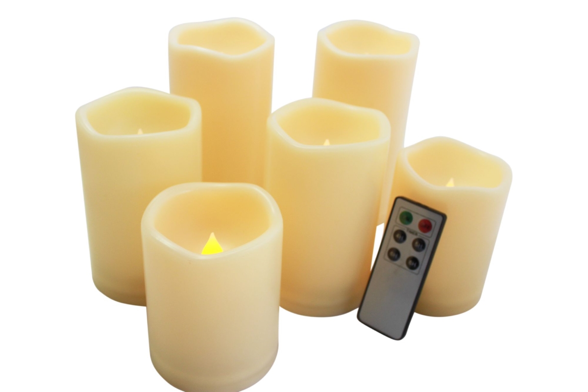 EcoGecko 87331-06 Outdoor Flameless Candles with Home Holiday Decor Gifts Pack of 3 EcoGecko 87331-06 Outdoor Flameless Candles with Home Holiday Decor Gifts Pack of 3