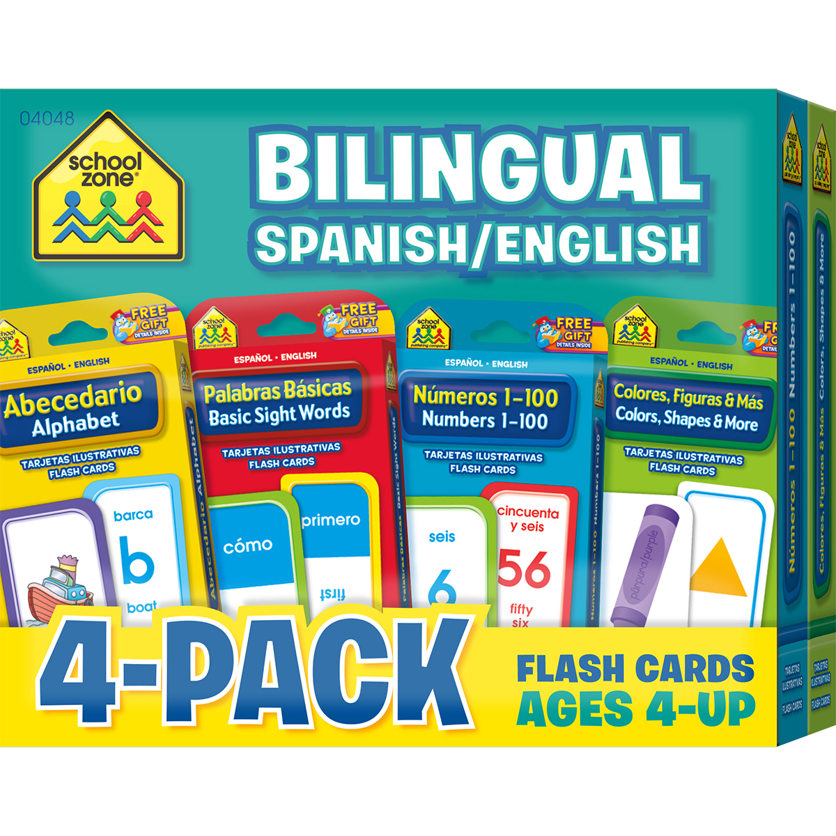 School Zone Sz040-48 Flash Cards - Bilingual